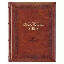 NLT Family Heritage Bible， Large Print Family Devotional Bible for Study， New Living Translation Holy Bible Faux Leather Hardcover， Additional Interac