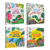 翻翻遊戲硬頁套書：好餓的毛毛蟲躲貓貓(4冊附書盒)The Very Hungry Caterpillar： Hide and Seek Collection
