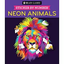 Brain Games ─ Sticker by Number： Neon Animals