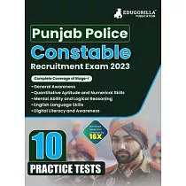 Punjab Police Constable Exam 2023 (Male & Female) ─ 10 Full Length Practice Mock Tests with Free Access to Online Tests