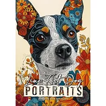 Line Art Dog Portraits Coloring Book for Adults： Line Art Coloring Book ─ abstract flowers Coloring Book zentangle dog coloring book
