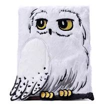 哈利波特：貓頭鷹嘿美毛絨絨質感筆記本(附哈利魔杖筆)Harry Potter： Hedwig Plush Journal