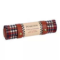 Pendleton Red Black Check Pattern Chess & Checkers： Travel─Ready Roll─Up Game