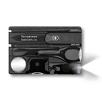 VICTORINOX 13用名片型瑞士燈刀─透明黑 透明黑
