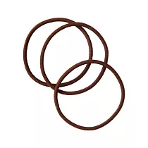 [MUJI 無印良品]髮圈/細.棕.3個