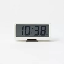 [MUJI 無印良品]數位時鐘/小/附鬧鐘功能/白色