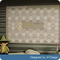 [W2Design] 目標達成─倒數100天日曆(蜂窩城堡)