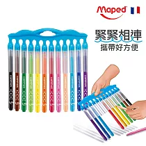 【法國Maped】連蓋式長效型彩色筆12色