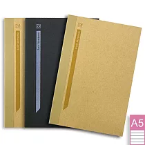 DM─307S3 橫格頁(3本入) DATA MATE A5 環保筆記本 BASIC簡約系列─棕、黑(顏色隨機)