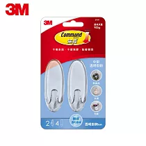 3M無痕透明掛鉤-中型