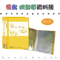 【檔案家】飛鳥附封面加厚色板60入資料簿─黃