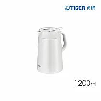 TIGER虎牌 北歐時尚輕巧大容量桌上型保溫水壺不鏽鋼保溫瓶(PWO─A120) 雪白
