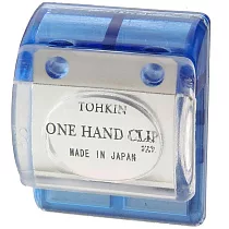 【TOHKIN東京金屬】單手磁鐵文件夾 藍色