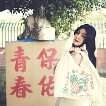 【一帆布包】寶島風景─帆布輕薄摺疊購物袋─鳳梨紙箱