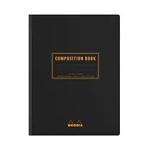 【Rhodia|classic】compositionbook_線裝校園筆記本_B5_橫線留邊_80g_80張黑皮