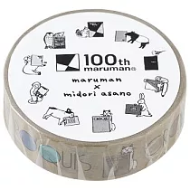 【Maruman】100周年紙膠帶 /貓