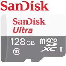 代理商公司貨 SanDisk 128GB 100MB/s Ultra microSDXC UHS─I 記憶卡 白卡