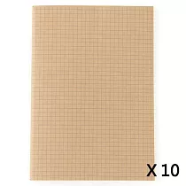 [MUJI無印良品]筆記本(方格)/32張.A5/10入(方格)