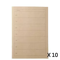 [MUJI無印良品]筆記本.週間/32張.A5/10入週間