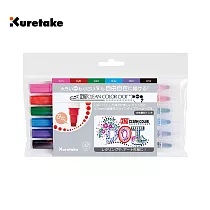 【Kuretake 日本吳竹】 ZIG Clean Color Dot 點點筆─6色組/一般色 (TC─6100/6V)