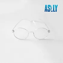 【ASLLY】潮流感透明圓框濾藍光眼鏡