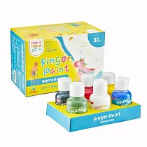 mamayo台灣製可水洗幼兒無毒手指膏6色組─一般色(50ml/色)