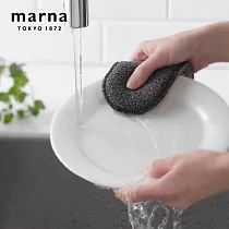 【日本Marna】日本製食器專用海綿─灰─3入組(原廠總代理)