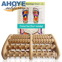 【Ahoye】天然荷木腳底按摩滾輪 足底按摩