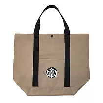 [星巴克]品牌摺疊收納提袋 奶茶色