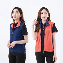 【遊遍天下】男女款抗UV防曬防風防潑水雙面穿背心(GV10014) S 橘色