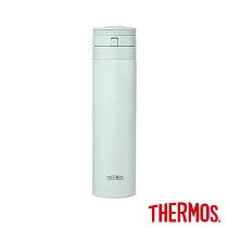【THERMOS 膳魔師】不鏽鋼漸層超輕量自動上鎖真空保溫杯450ml(JNS─453─GR) 迷霧綠