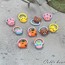 【卡樂熊】繽紛迷你圖案10入組造型髮束(三款)─ 可愛動物