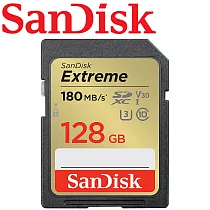 【代理商公司貨】SanDisk 128GB 180MB/s Extreme U3 SDXC UHS─I V30 記憶卡