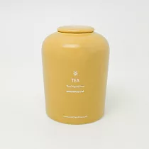 smith&hsu 鮮彩陶瓷茶罐，芥末黃