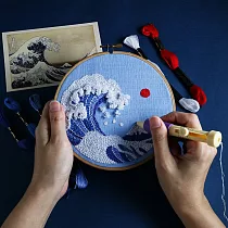 【俄羅斯刺繡】葛飾北齋─浮世繪─新手材料包