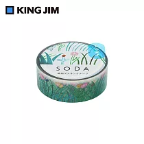 【HITOTOKI】SODA 透明PET卷狀膠帶 15MM 路邊花草 (CMT15─014)