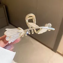 【JENG】法式甜美森系鬱金香水鑽大抓夾