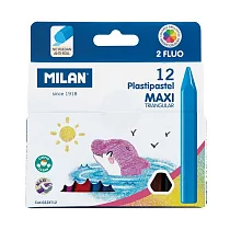MILAN口袋型無毒粗款蠟筆(12色)