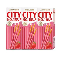 【有田製果】CITY城市一族棒狀餅乾25gX3盒─(到期日2025/12/21) 草莓口味