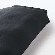 【MUJI 無印良品】萊賽爾混二重紗織被套/S 單人/深灰