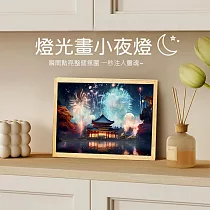 【美好家 Mehome】LED燈光畫 簡筆燈畫夜燈 相框畫 宮廷燈火 (USB插電)