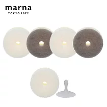 【日本Marna】日本製POCO廚房海綿菜瓜布5入(白色─附吸盤1入)(原廠總代理)