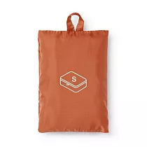 【MUJI 無印良品】聚酯纖維可折收納袋S.橘