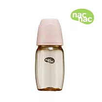 nac nac 妍心35%金菱防脹氣PPSU寬口奶瓶─ 270ml─甜橙粉