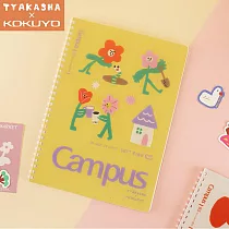 KOKUYO TYAKASHA軟線圈點線筆記本B5─ (黃)花小人的派對