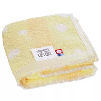 【日本HAYASHI】輕柔雲朵圓點 甘撚純棉今治手巾 ‧ 黃