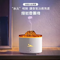 【美好家 Mehome】火山熔岩香薰機 水母加濕器 小夜燈 白色/USB插電款