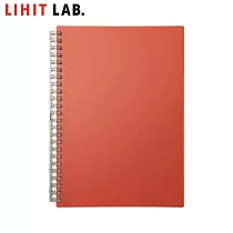 LIHIT LAB N─2673 A5網點活頁筆記本(MUTUAL) 桔紅色