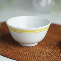【日本小倉陶器】美濃燒 職人cafe 陶瓷餐碗12cm ‧ 黃