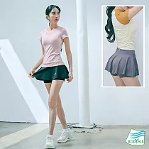【BODYAIR嚴選】高腰翹臀活動裙短褲(瑜珈.運動.慢跑) S 深灰